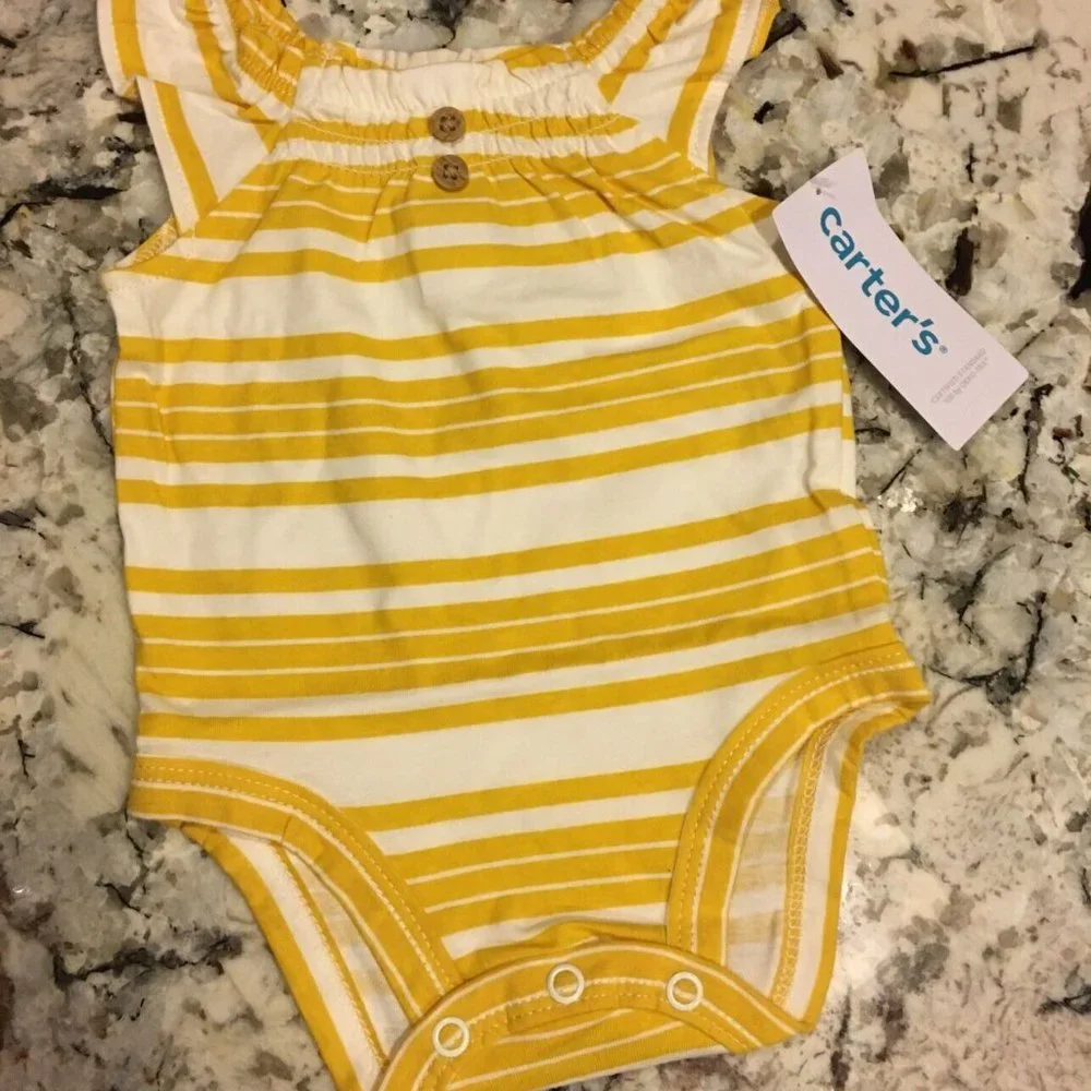 Baby Girl Carter's 2-Piece Striped Tank Bodysuit & Pant Set Newborn